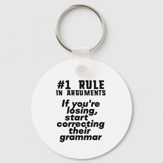 おもしろい文法ユーモアのある引用文英語先生 キーホルダー (正面)