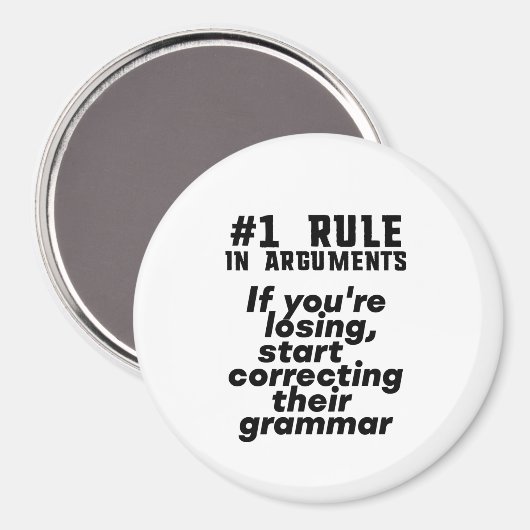 おもしろい文法ユーモアのある引用文英語先生 マグネット (正面/裏面)