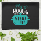 おもしろい料理これが格子模様を作る方法 キッチンタオル (折り畳み)