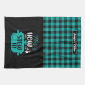 おもしろい料理これが格子模様を作る方法 キッチンタオル (横)