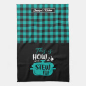 おもしろい料理これが格子模様を作る方法 キッチンタオル (縦)