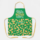 おもしろい料理プリンイタリアンフードシェフパスタパターン エプロン (正面)
