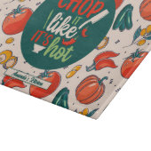 おもしろい料理プリンヴィンテージ野菜料理パターン カッティングボード (角)