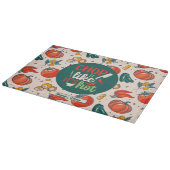 おもしろい料理プリンヴィンテージ野菜料理パターン カッティングボード (角)