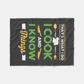 おもしろい料理 フリースブランケット (正面(横))