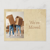 おもしろい新しいアドレス通知、新しいホームポストカード 案内ポストカード (正面)