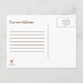 おもしろい新しいアドレス通知、新しいホームポストカード 案内ポストカード (裏面)