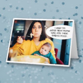 おもしろい新しい母の折り畳みカード サンキューカード