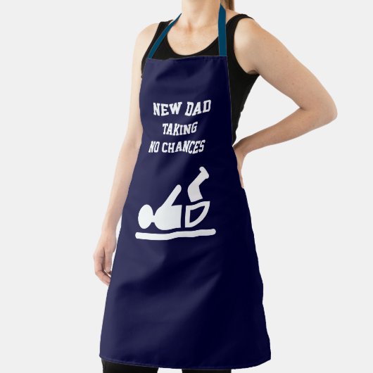 おもしろい新しい父おむつデューティブルー エプロン (インサイチュ)