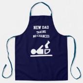 おもしろい新しい父おむつデューティブルー エプロン (正面)