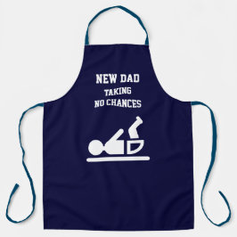 おもしろい新しい父おむつデューティブルー エプロン