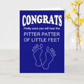 おもしろい新しい赤ちゃんおめでとう カード (黄色い花)