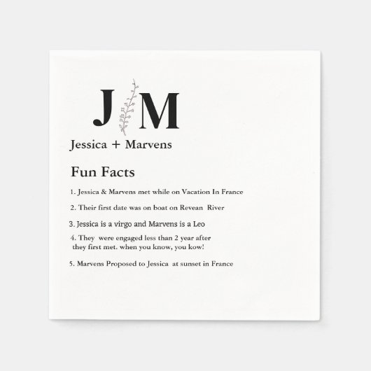 おもしろい新婚のモダン結婚napki スタンダードカクテルナプキン (正面)