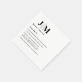 おもしろい新婚のモダン結婚napki スタンダードカクテルナプキン (角)