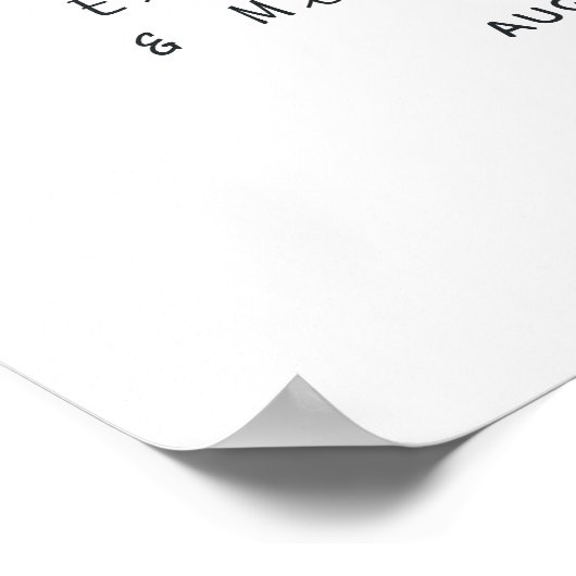 おもしろい新婦素朴結婚式棒人間たち ポスター (角)