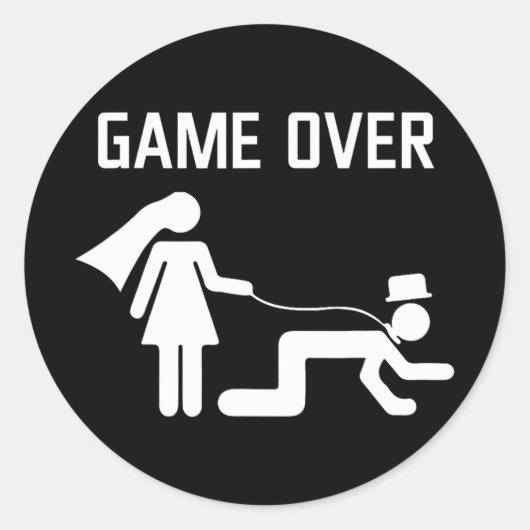 おもしろい新婦結婚学士バチェロレッテPa ラウンドシール (正面)