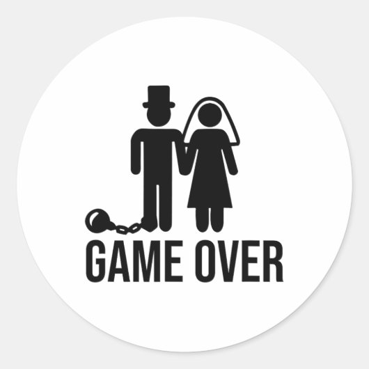 おもしろい新婦結婚学士バチェロレッテPa ラウンドシール (正面)