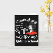 おもしろい新学期のユーモア ママ教師たち- 初日の様子 カード (黄色い花)