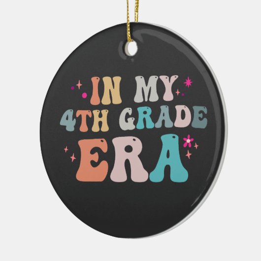 おもしろい新学期は私の4年生の時代先生 セラミックオーナメント (左)