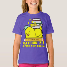 おもしろい新学期グレード名眠り鶏 Tシャツ