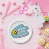 おもしろい新学期スマイリーフェイス ペーパープレート (パーティー)