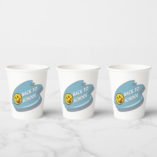 おもしろい新学期スマイリーフェイス 紙コップ