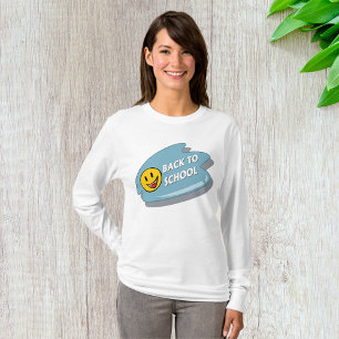 おもしろい新学期スマイリーフェイス Tシャツ