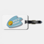 おもしろい新学期スマイル顔 ラゲッジタグ (裏面横)