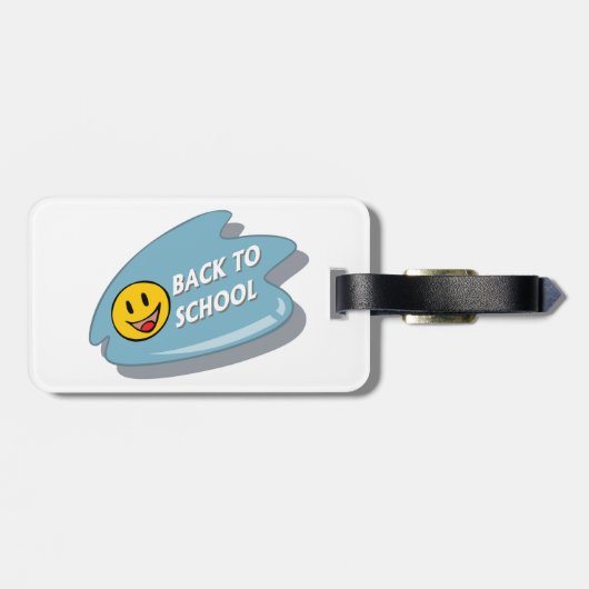 おもしろい新学期スマイル顔 ラゲッジタグ (裏面横)