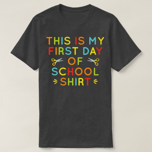 おもしろい新学期デザインM Tシャツ (デザイン正面)