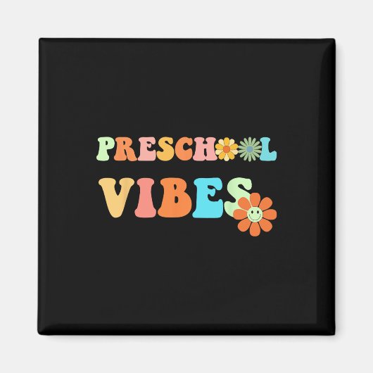 おもしろい新学期プレスクールVibesScの初日 マグネット (正面)