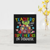 おもしろい新学期先生はスーパーヒーローギフト カード (黄色い花)