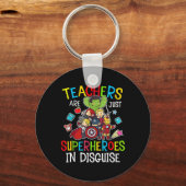 おもしろい新学期先生はスーパーヒーローギフト キーホルダー (裏面)