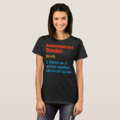 おもしろい新学期初日先生 Tシャツ (正面フル)