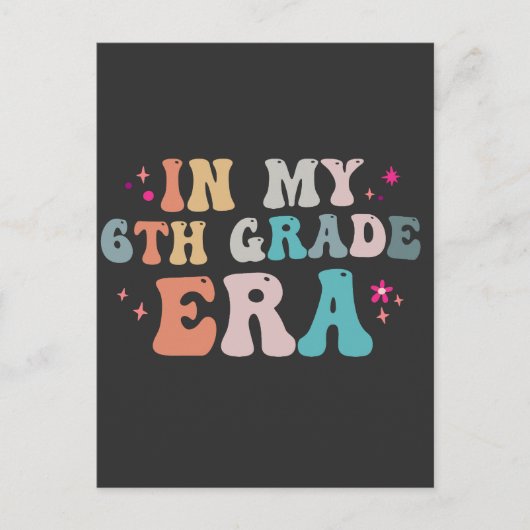 おもしろい新学期6年生先生 ポストカード (正面)