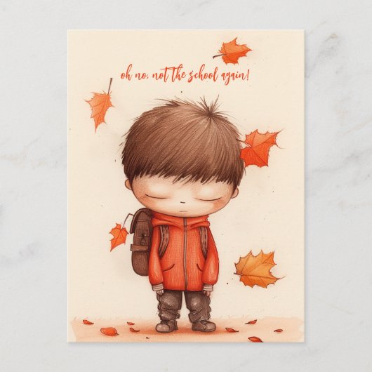 おもしろい新学期 ポストカード (正面)