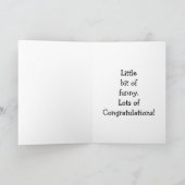 おもしろい新生児おめでとうグリーティングカード カード (内部)