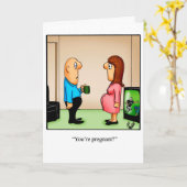 おもしろい新生児おめでとう カード (黄色い花)