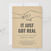 おもしろい新生児ウェルカムパーティー、SIPおよび参照 招待状 (正面)