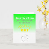 おもしろい新生児 カード (黄色い花)