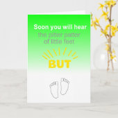 おもしろい新生児 カード (黄色い花)