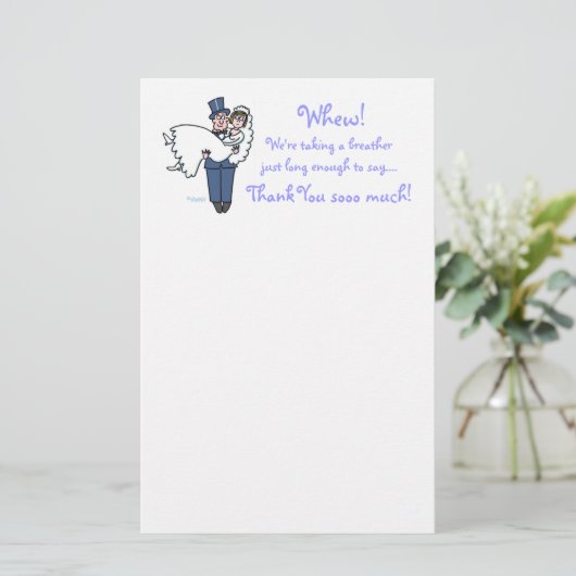 おもしろい新結婚婚の文具感謝してい品 便箋 (スタンド正面)