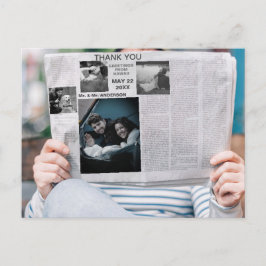 おもしろい新聞カスタム写真感謝していyou インビテーションポストカード