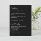 おもしろい新郎新婦に関する事実 招待状 (スタンド正面)