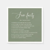 おもしろい新郎新婦の事結婚実 スタンダードカクテルナプキン (正面)