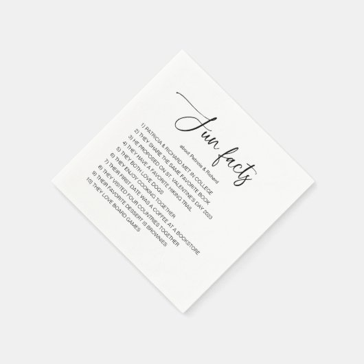 おもしろい新郎新婦の事結婚実 スタンダードカクテルナプキン (角)