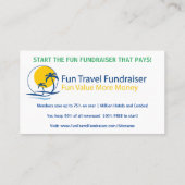 おもしろい旅行募金活動の公認の名刺 名刺 (裏面)