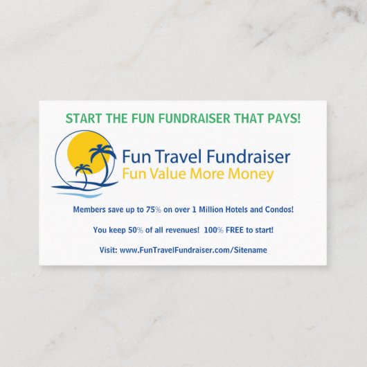 おもしろい旅行募金活動の公認の名刺 名刺 (裏面)