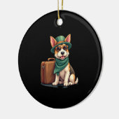 おもしろい旅行用バッググラフィック付きスーツケースLo セラミックオーナメント (左)