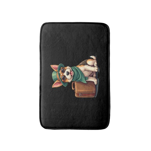 おもしろい旅行用バッググラフィック付きスーツケースLo バスマット (正面縦)